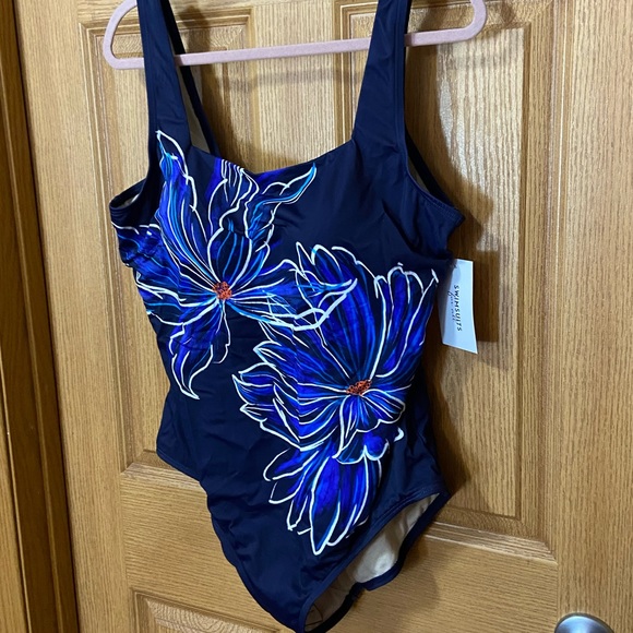 Nwt Squareneck Chlorine Resistant Swimsuits For All One Piece - Picture 3 of 4